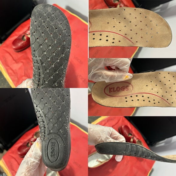 Klogs Red Leather Upper Floral Cutout Slip On Mary Janes Size 8M - “Sander” - Picture 13 of 16